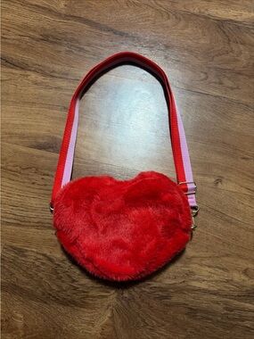 Red heart shaped purse